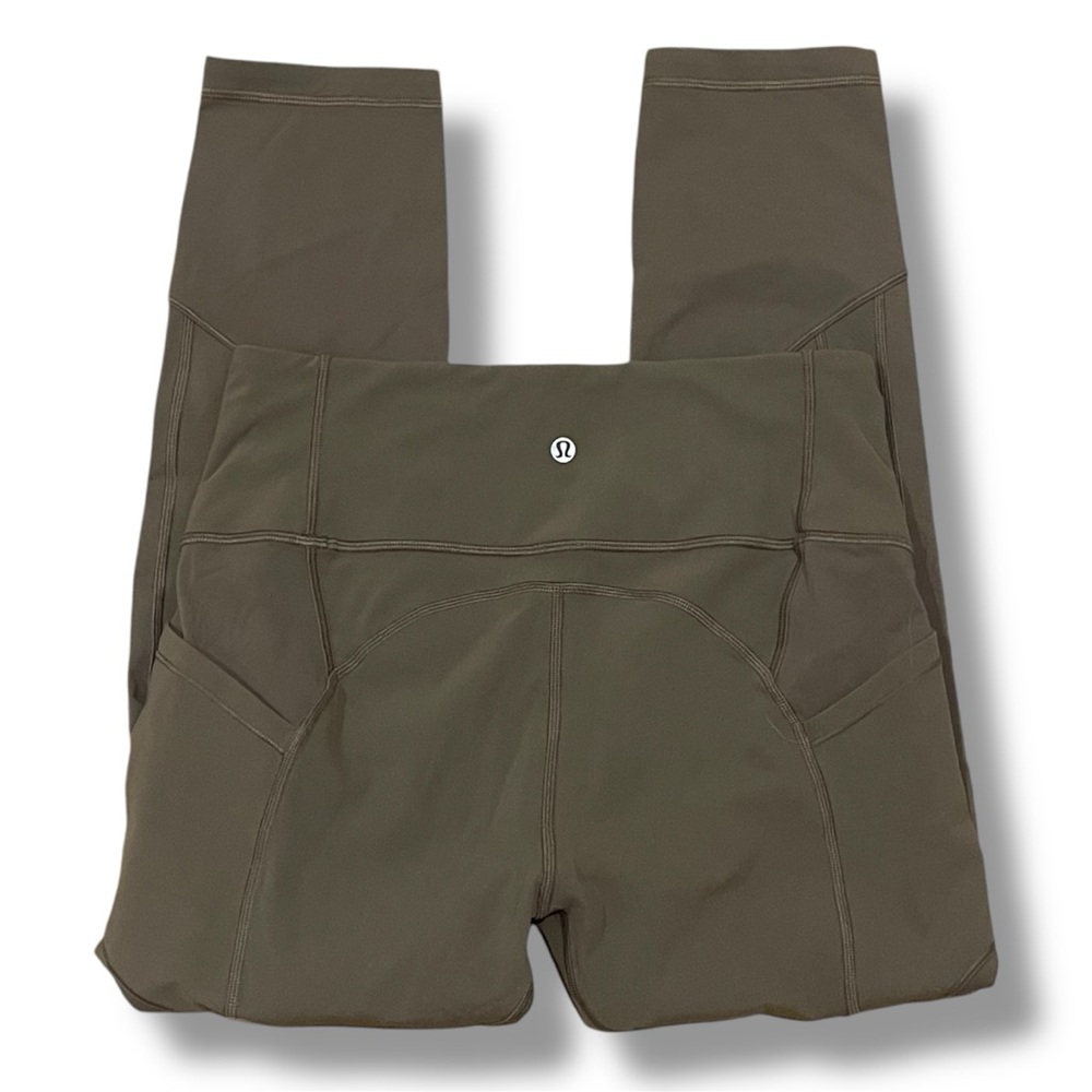 Lululemon Invigorate HR Tight Leggings size 8 Green Khaki